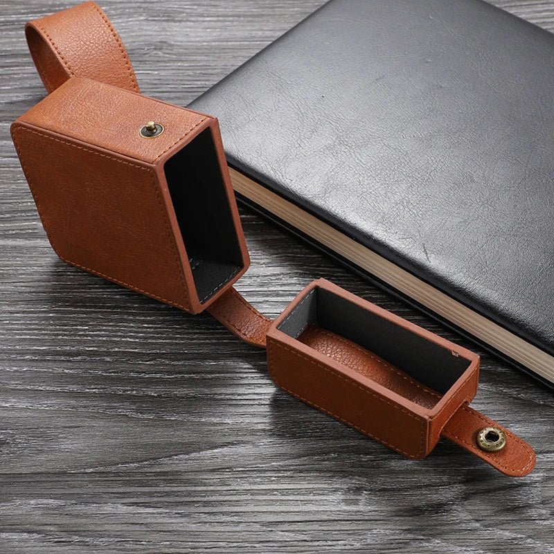 Étui Cigarette Cuir Avec Porte Briquet