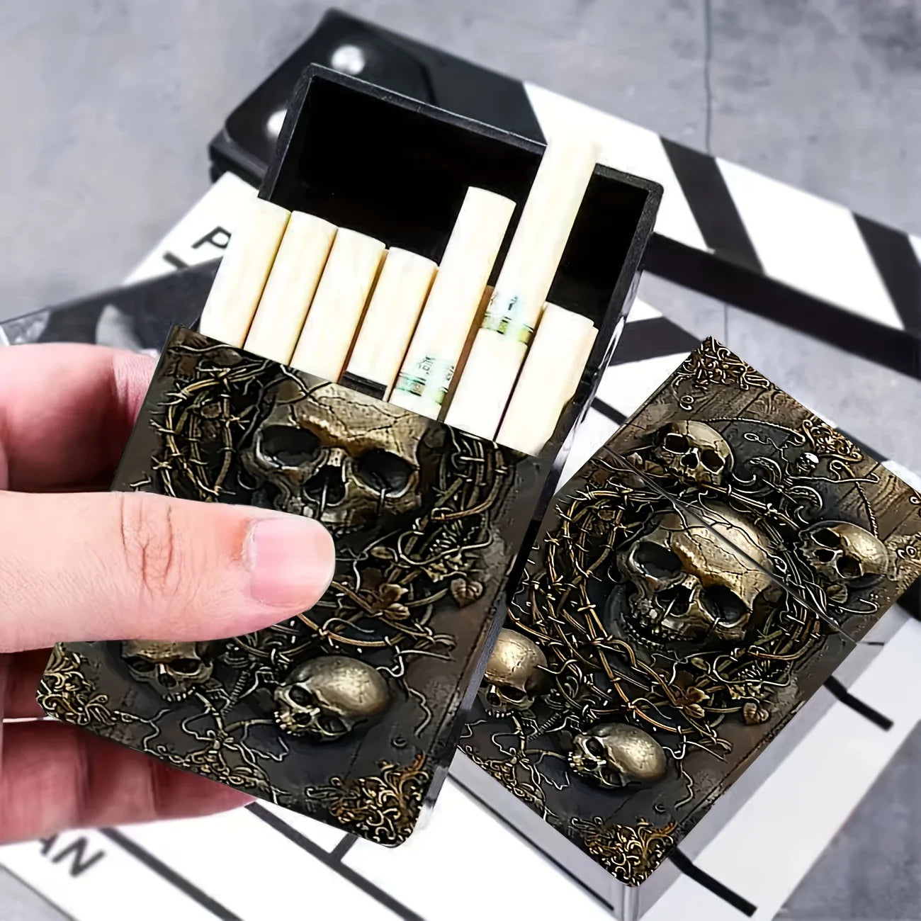 Étui à Cigarette Tete De Mort