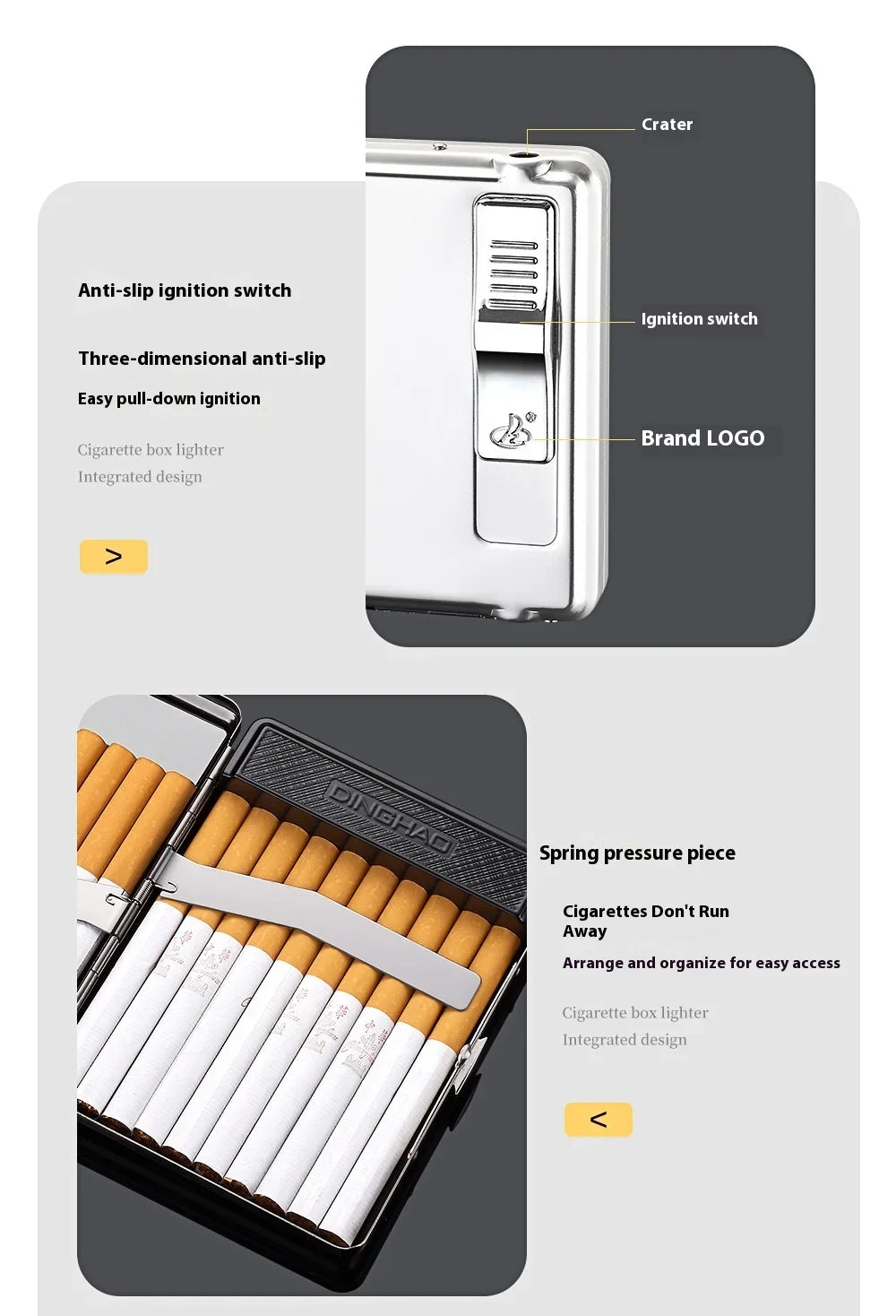 Étui à Cigarette Avec Briquet Incorpore