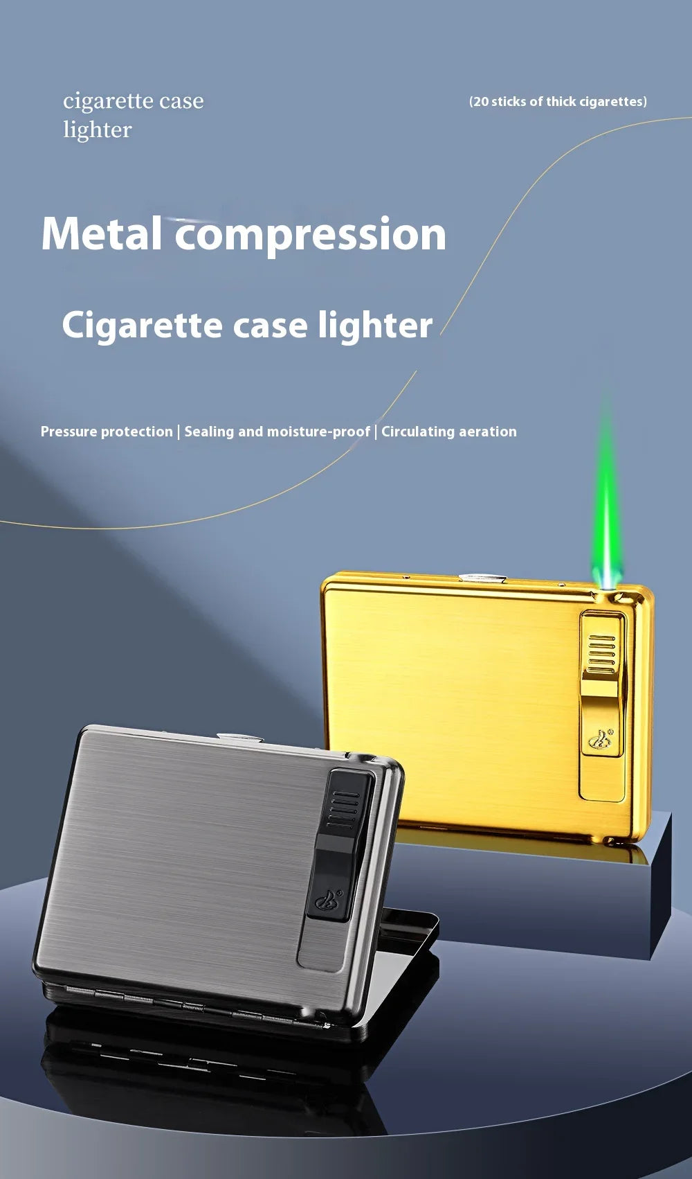 Étui à Cigarette Avec Briquet Incorpore
