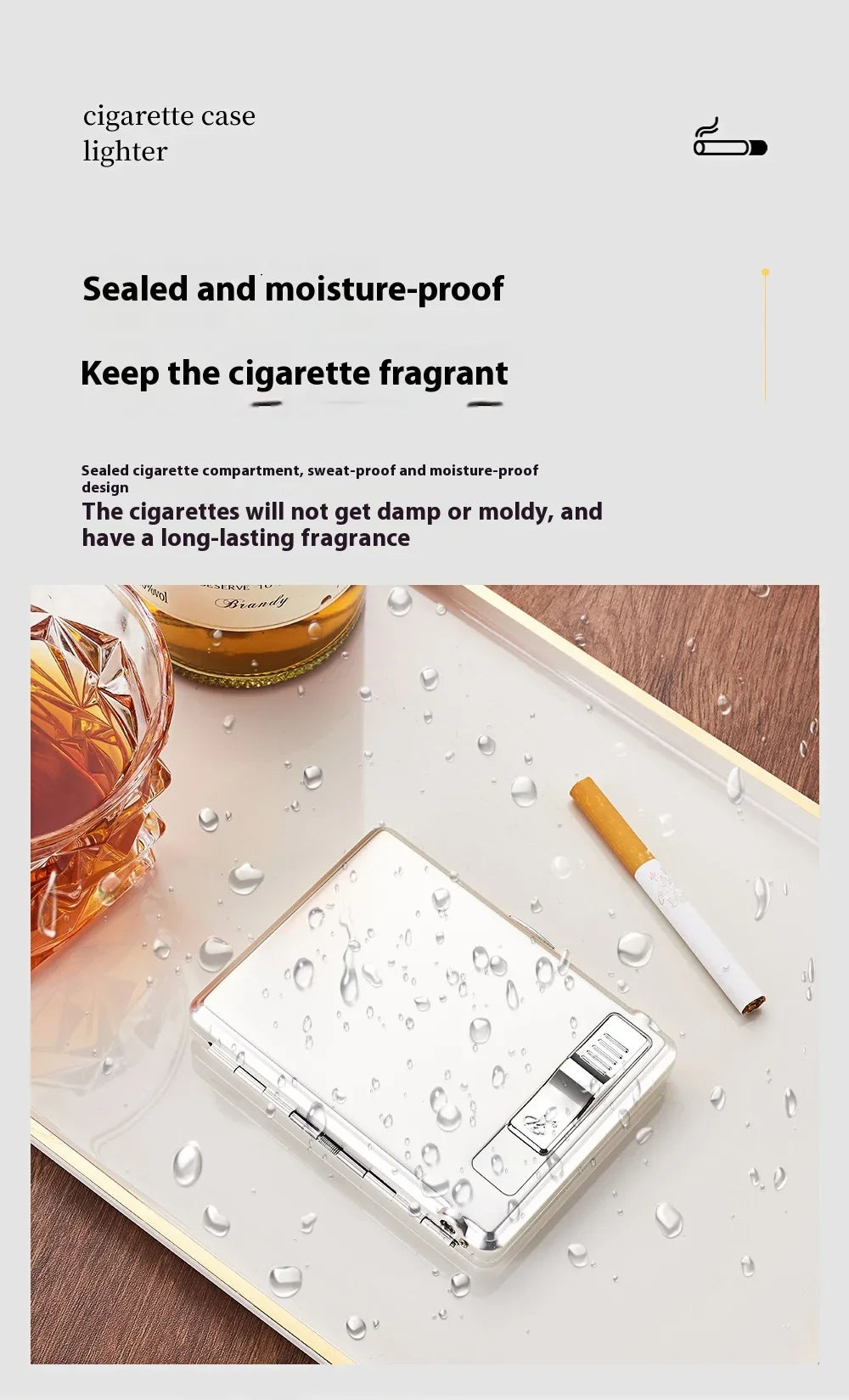 Étui à Cigarette Avec Briquet Incorpore