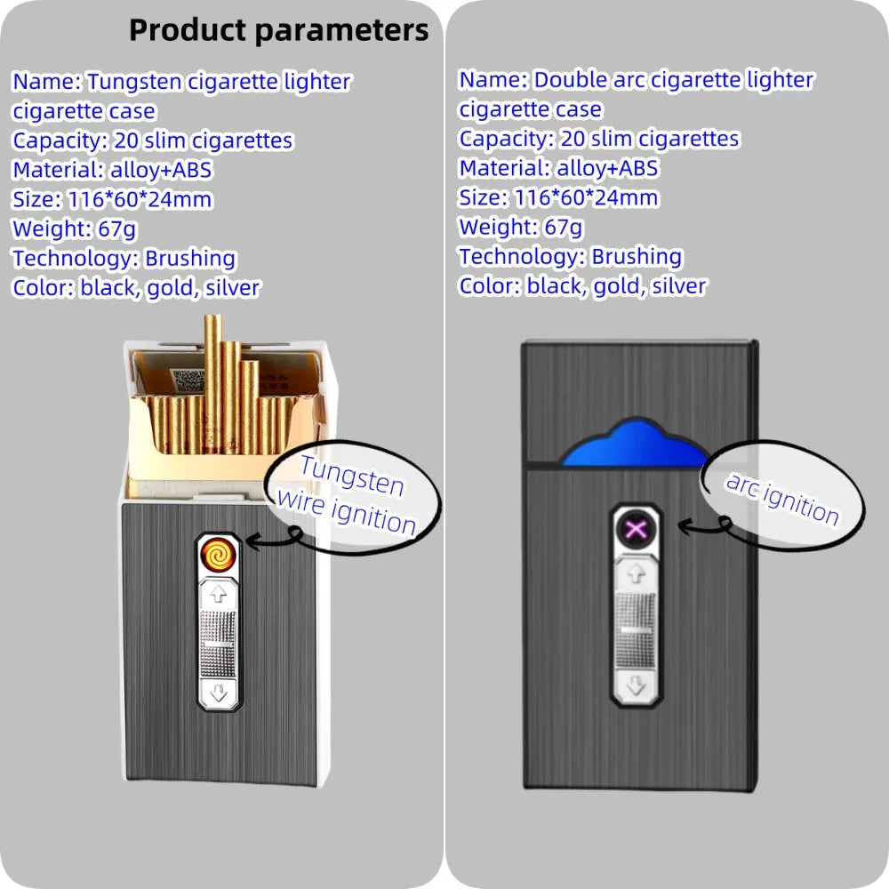 Porte Cigarette Briquet