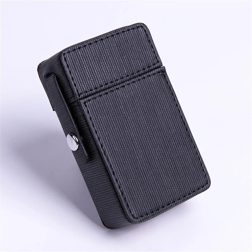Étui Cigarette Cuir Avec Porte Briquet