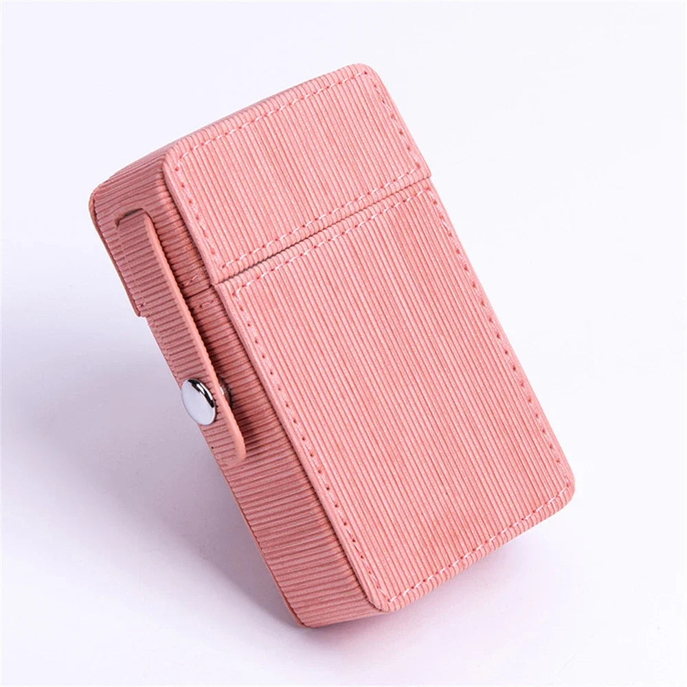 Étui Cigarette Cuir Avec Porte Briquet