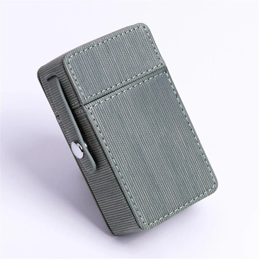 Étui Cigarette Cuir Avec Porte Briquet