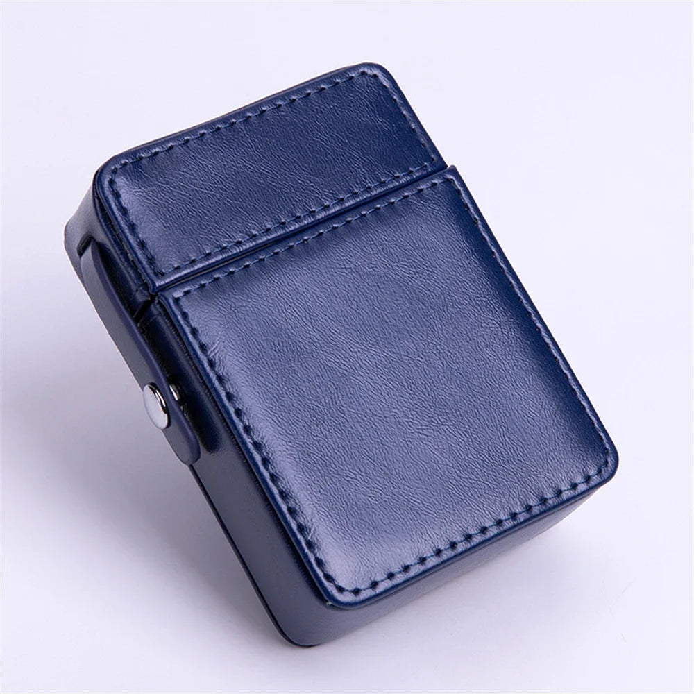 Étui Cigarette Cuir Avec Porte Briquet