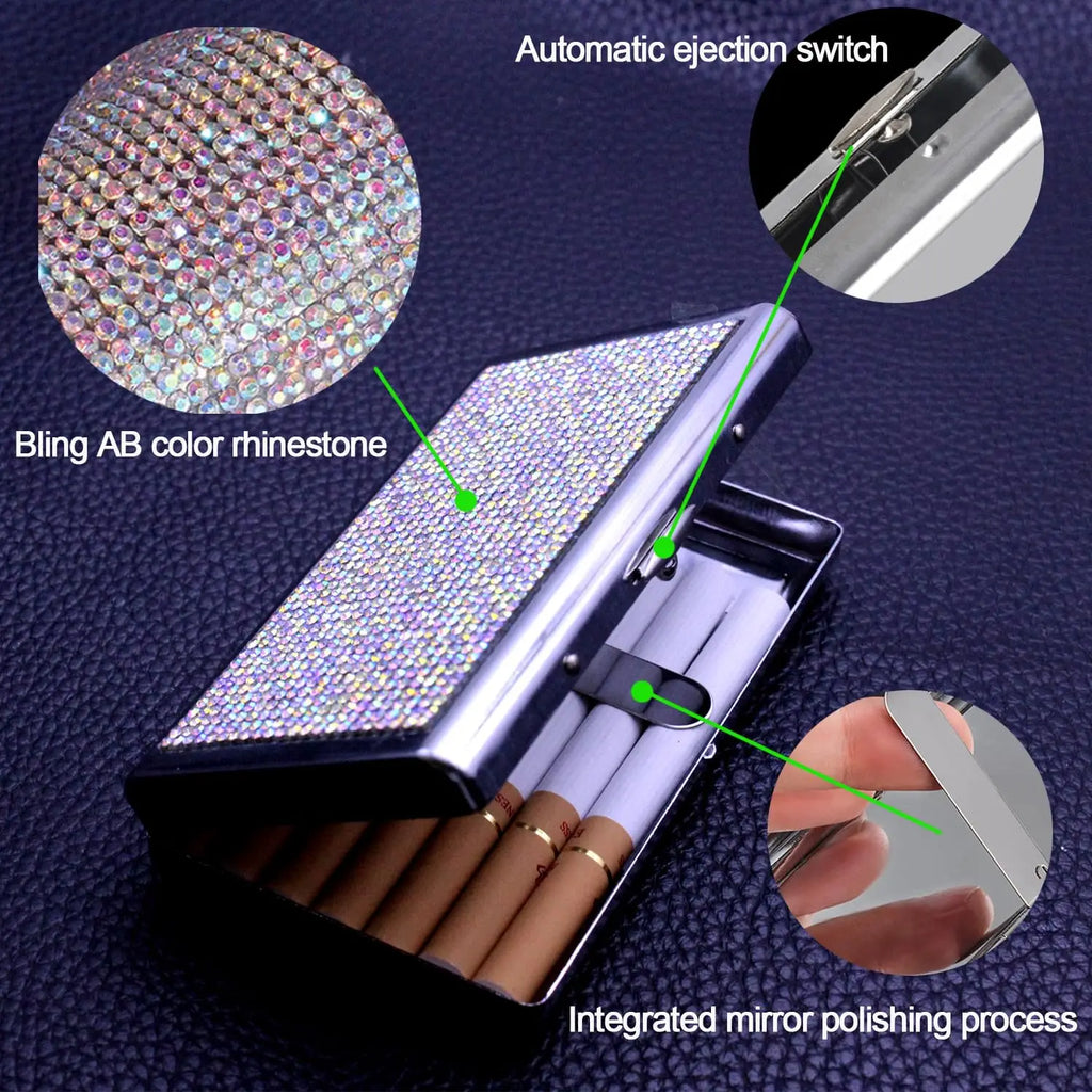 Boite A Cigarette Femme Rhinestone