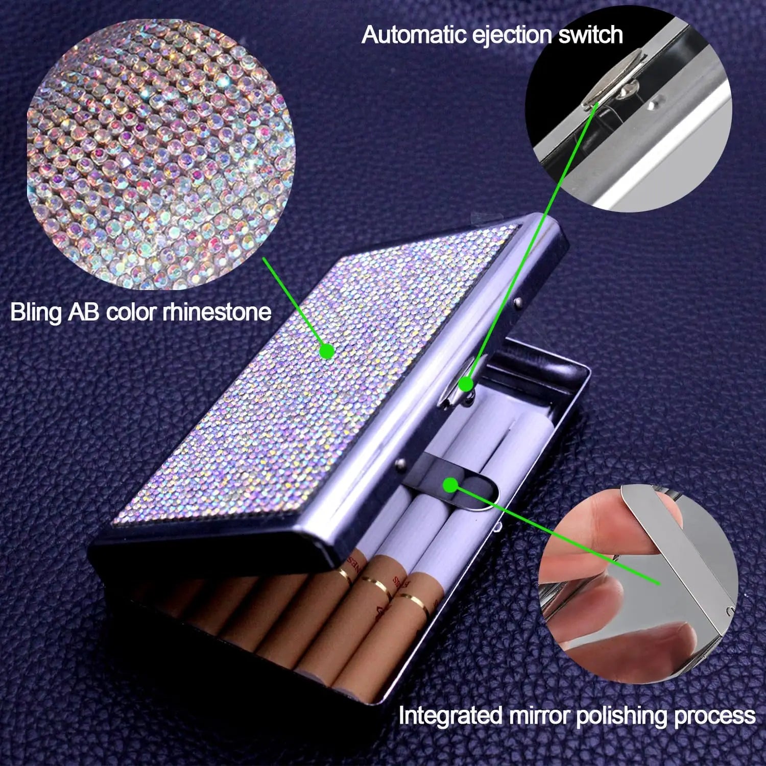Boite A Cigarette Femme Rhinestone
