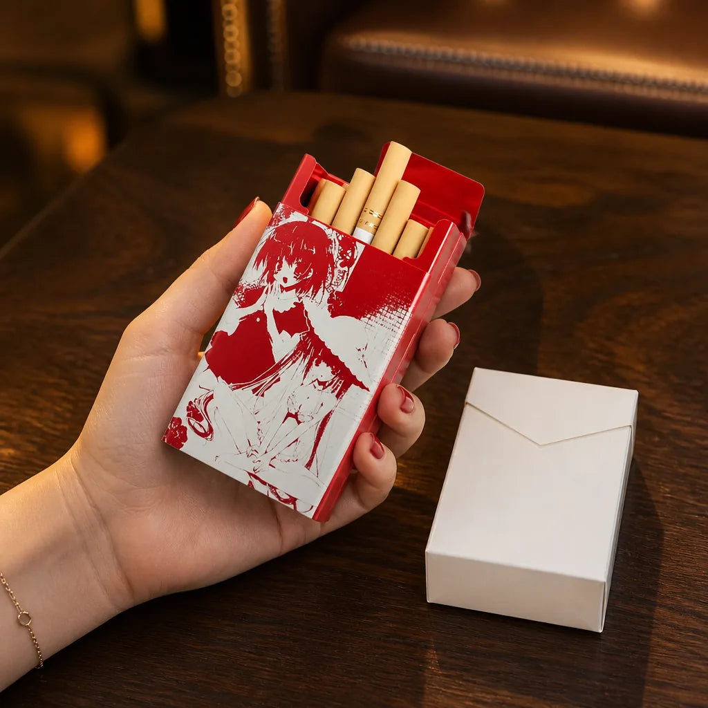 ancien-etui-cigarette-noir-et-rouge