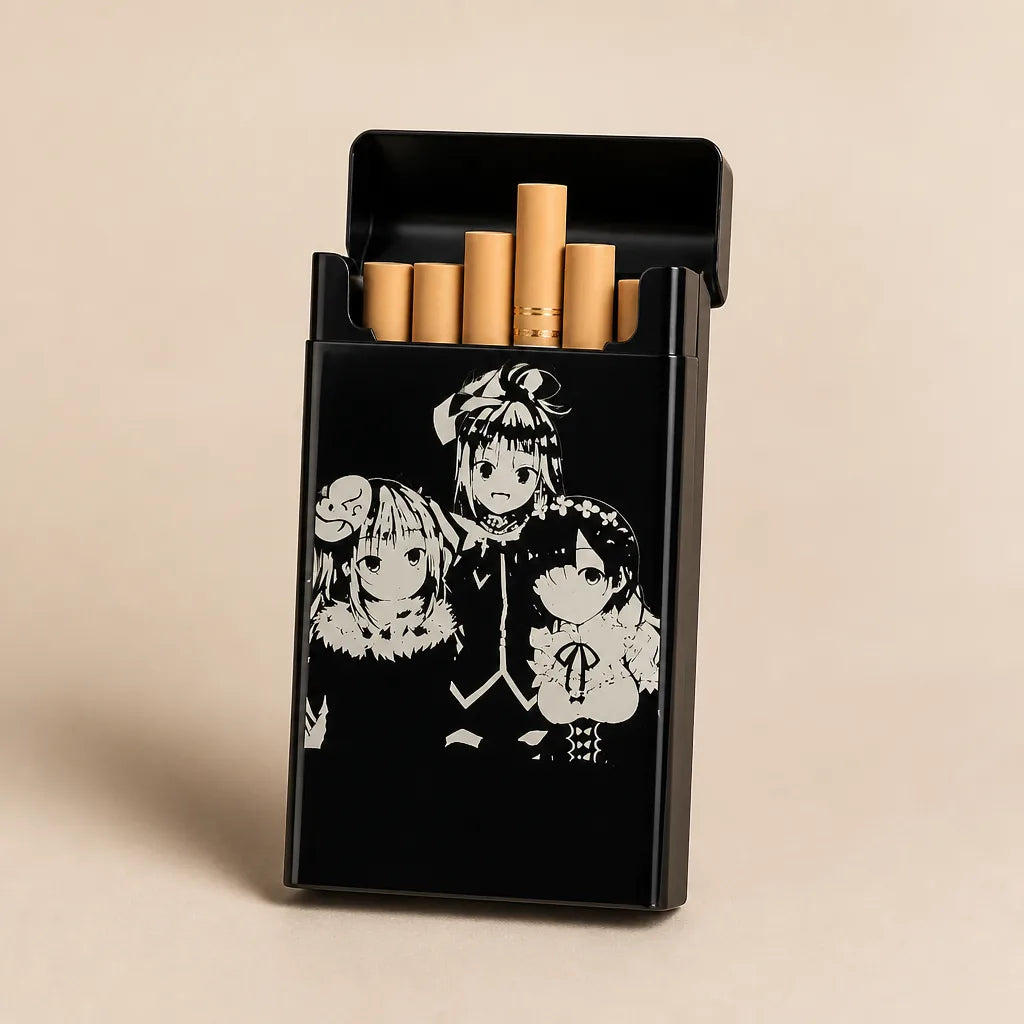 Ancienne Boite Cigarette Noir Et Rouge - Noir