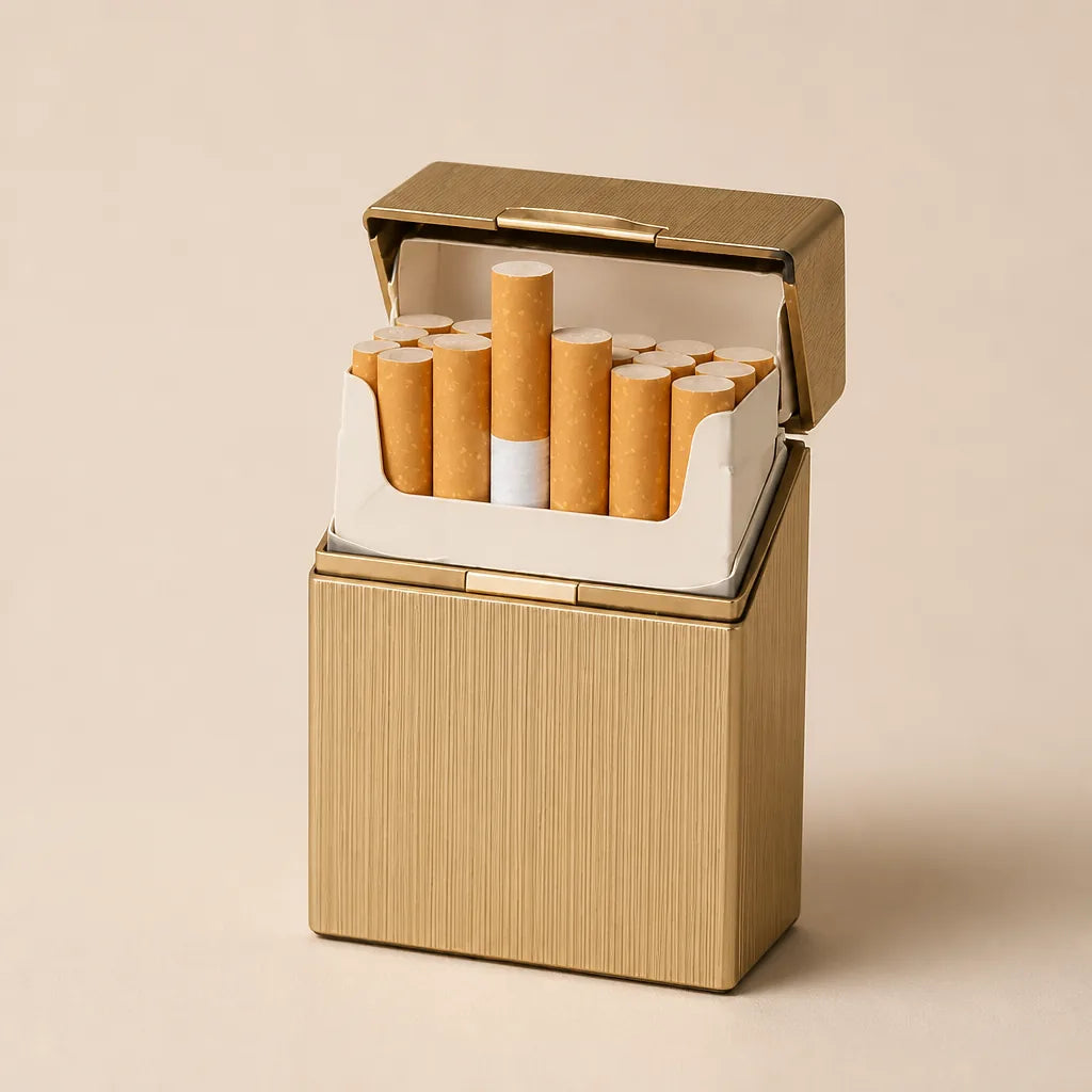 Boite A Cigarette Aimanté - Doré