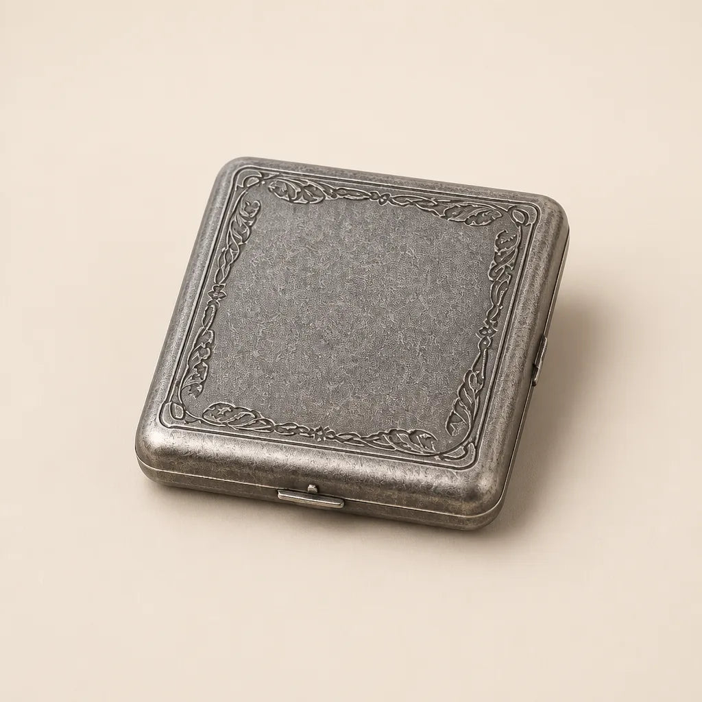 Boite A Cigarette Ancienne Asie - Argent Antique
