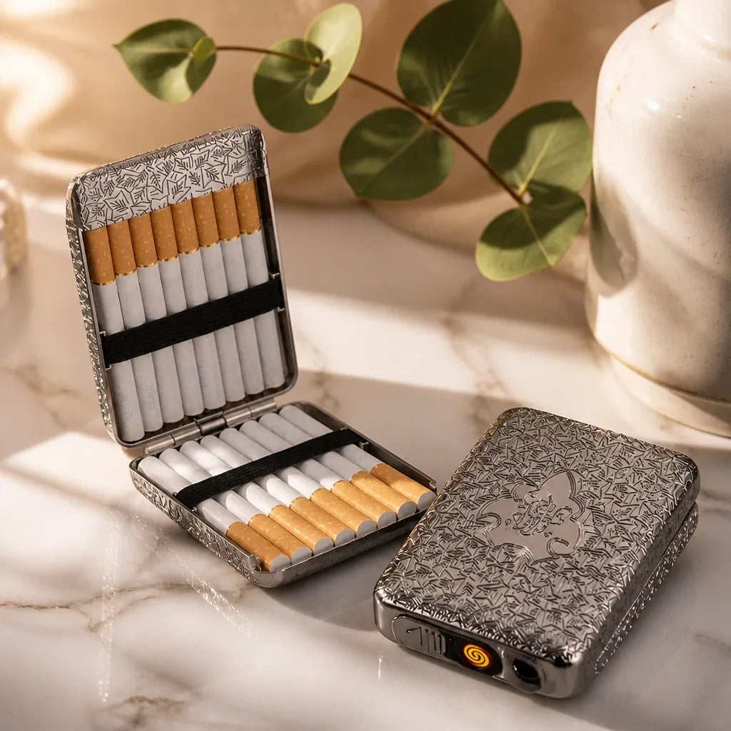 Boite à Cigarette Avec Briquet