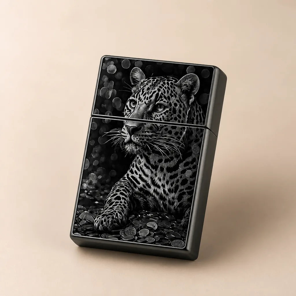 Boite A Cigarette En Animal - Noir