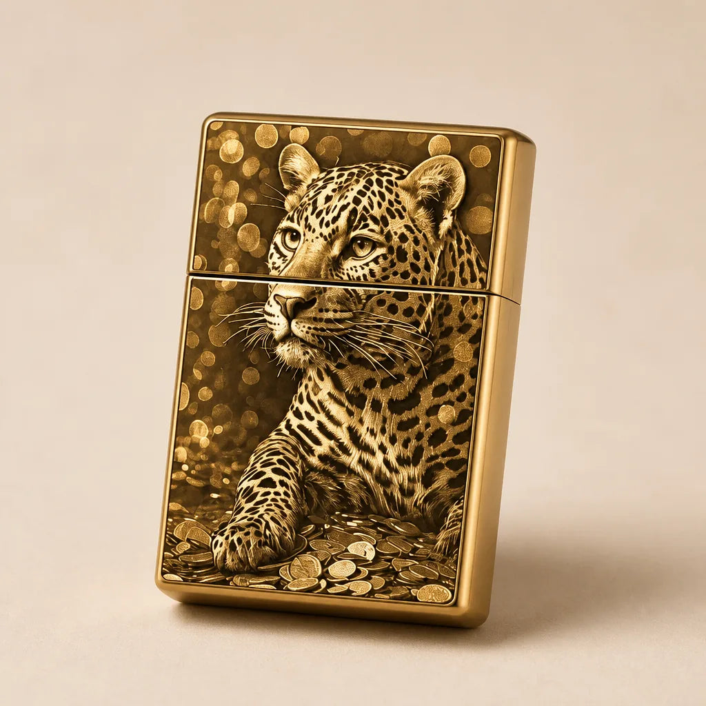 Boite A Cigarette En Animal - Or