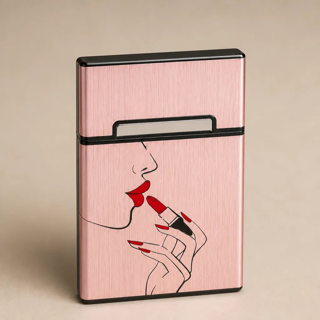 Boite A Cigarette Pinup - Rouge À Lèvres