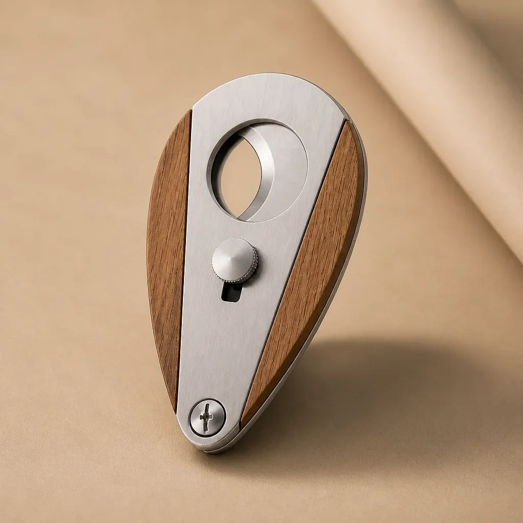 Coupe Cigare En Metal Argente Et Pyrogene