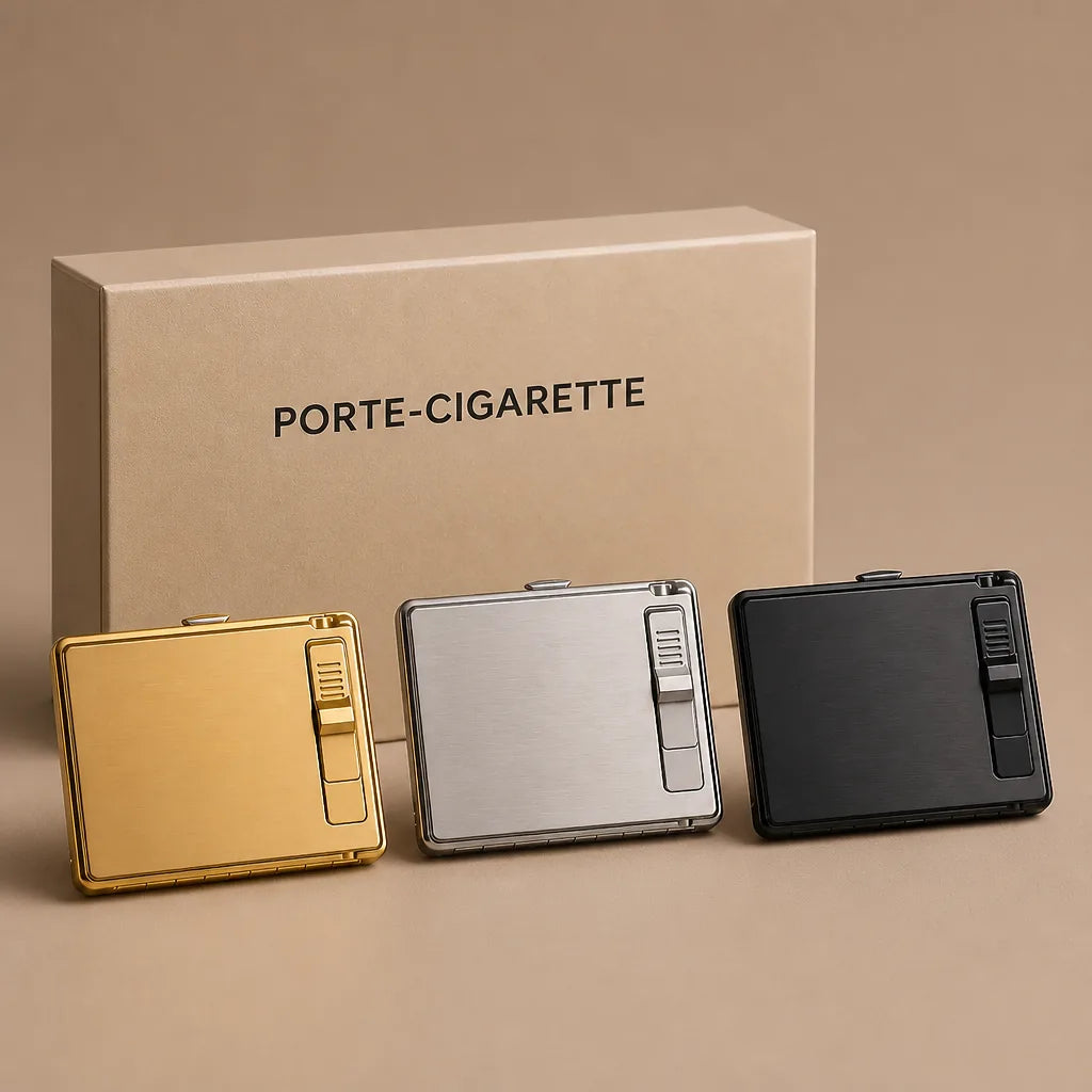 Étui à Cigarette Avec Briquet Incorpore