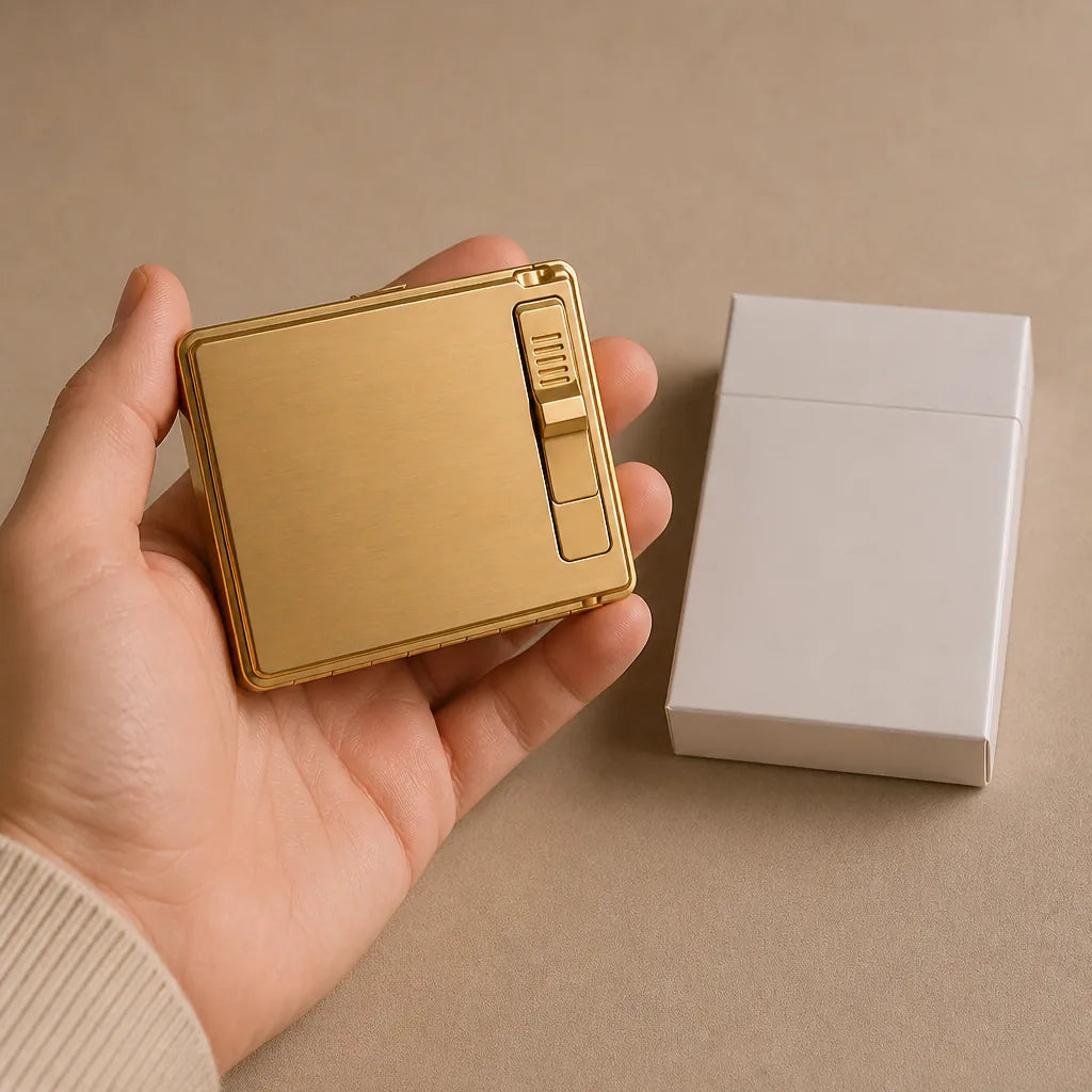 Étui à Cigarette Avec Briquet Incorpore