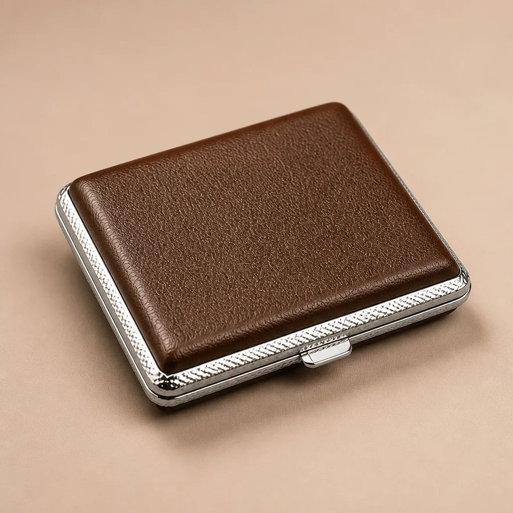 Etui A Cigarette Cuir Marron