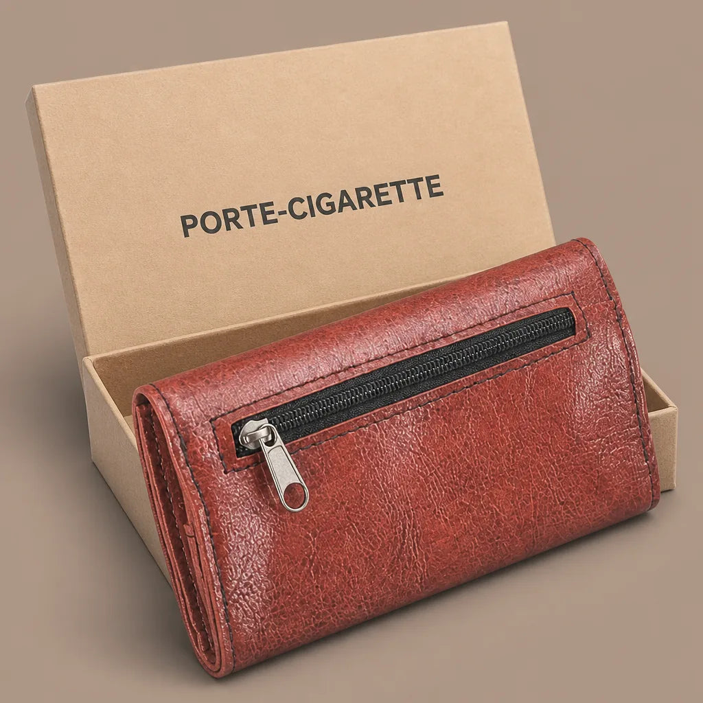 Etui A Cigarette En Cuir 1980