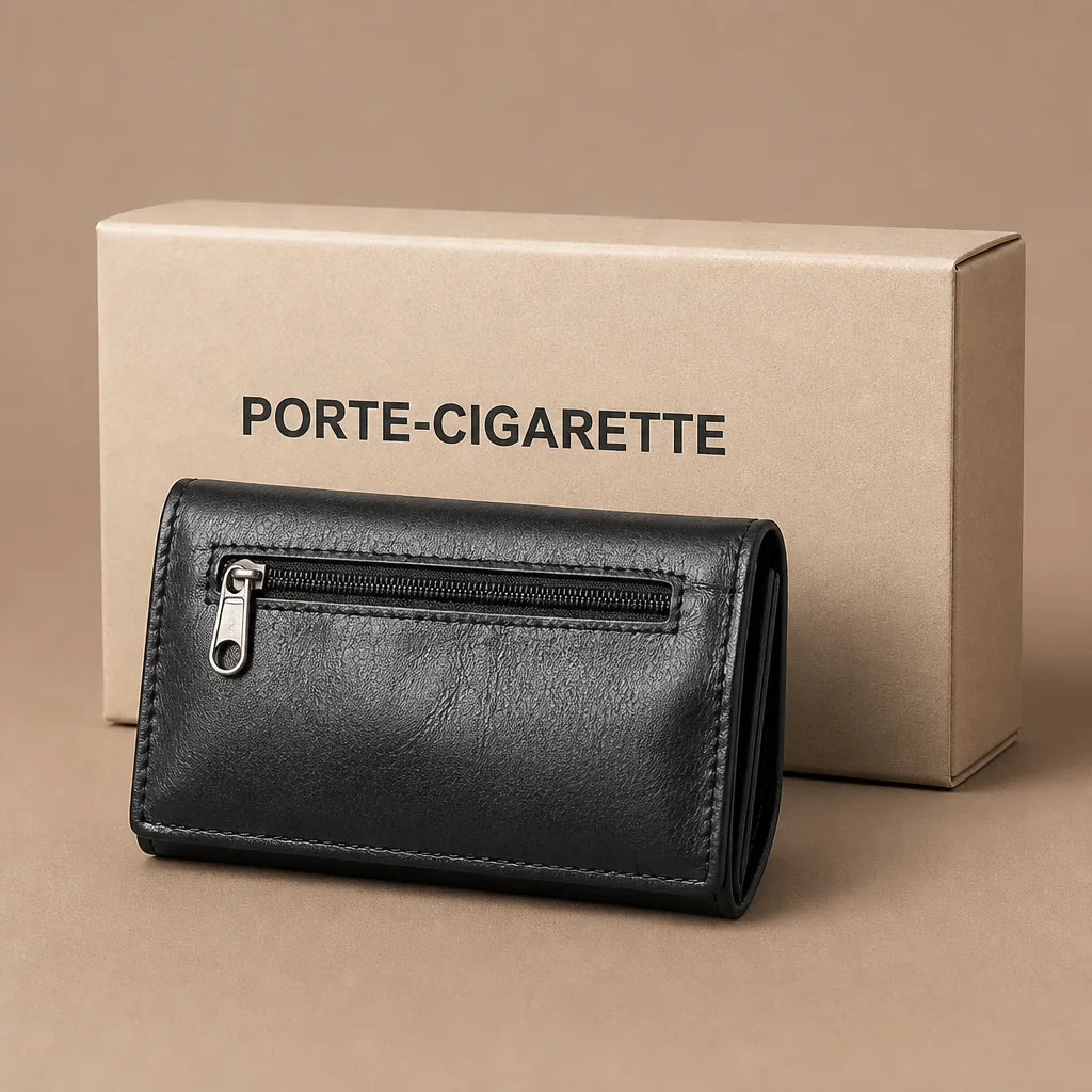 Etui A Cigarette En Cuir 1980