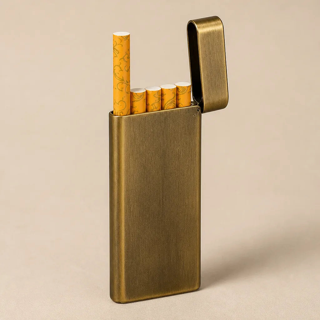 Etui A Cigarette En Metal Decore
