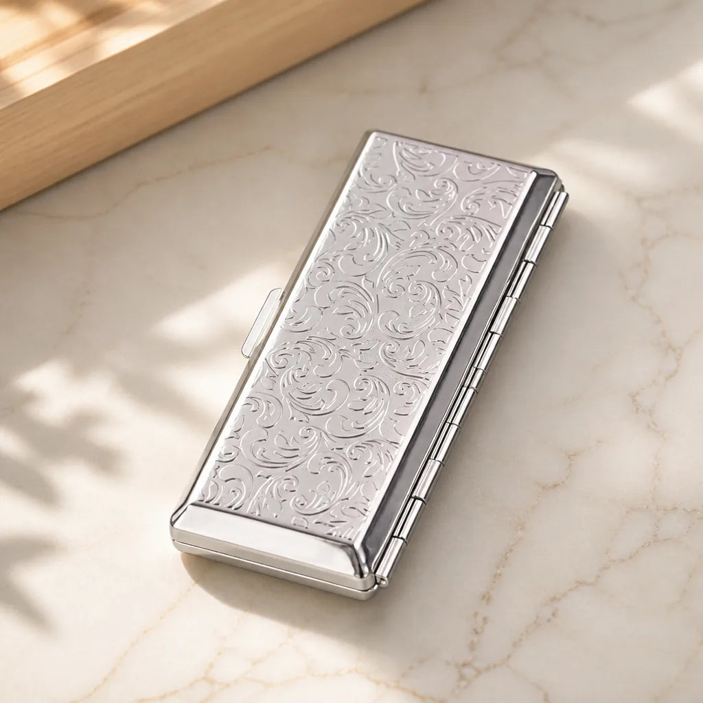 Etui A Cigarette Metal Ancien 19 Eme