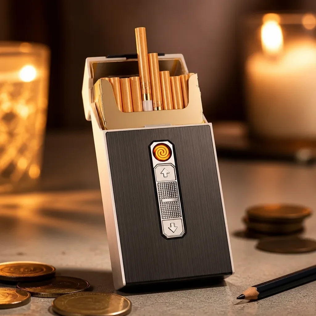 Porte Cigarette Briquet